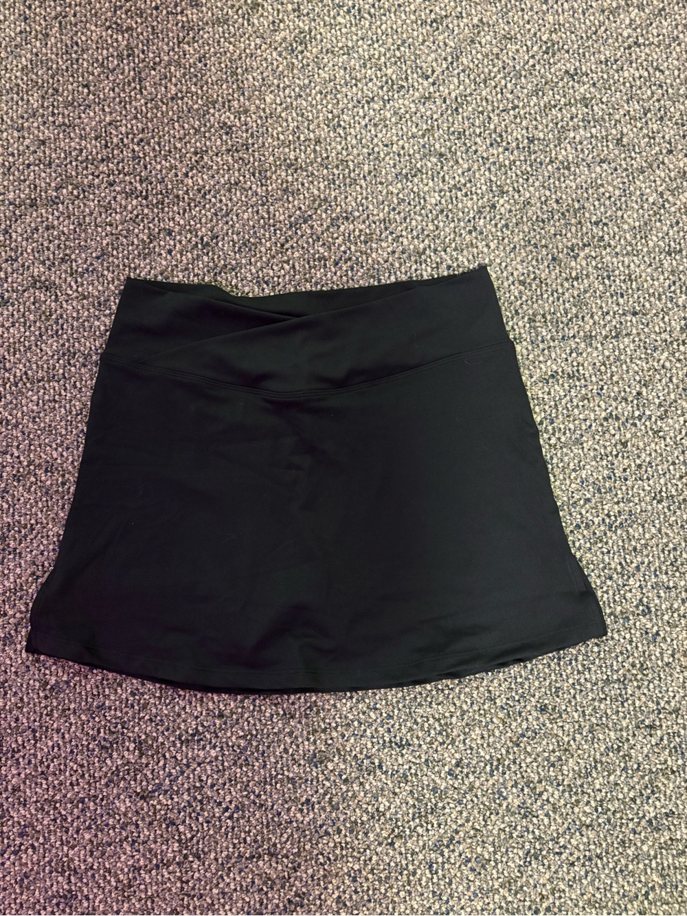 Stretch A-Line Mini Skirt in Black